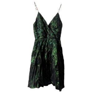Aidan Mattox Fit-and-Flare Iridescent Green Mermaid Cocktail Dress